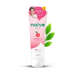 Kracie Naïve Foaming Face Wash (Peach Leaf, 130g) | Made in JAPAN