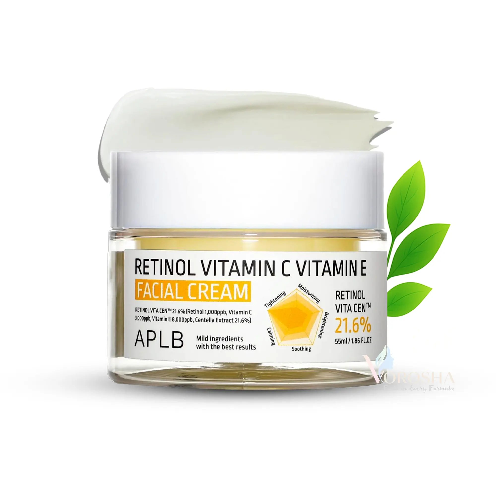 APLB Retinol Vitamin C Vitamin E Facial Cream 55ml